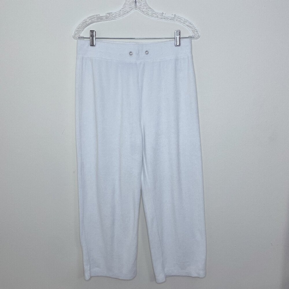 Casual Corner White Terrycloth Size M/L Pants